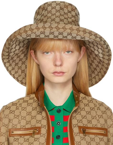 gucci large brim hat|Gucci gg canvas hat.